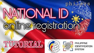 NATIONAL ID ONLINE REGISTRATION  HOW TO REGISTER TO PHILSYS ONLINE TUTORIAL [upl. by Aleik]