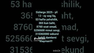 2025yil hammaga omadli kelsin [upl. by Freeborn]