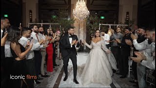 LEBANESE WEDDING  Bride and Groom enter to arabic drums and music [upl. by Catlin]