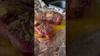 ￼ New York strips￼ or ribeye steakchef maverick food steak [upl. by Elmajian]