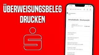 Sparkasse Überweisung drucken  Überweisungsbeleg Sparkasse [upl. by Ettenig]