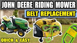 John Deere Mower Belt Replacement [upl. by Dranyam]