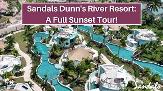 Sandals Dunns River 2024 Update Full Resort Tour at Sunset  Grand Opening Walkaround [upl. by Otreblon]