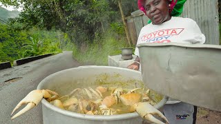 Jamaican Street Food Spicy Crab Pot Tamalley [upl. by Gerdi]