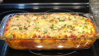 How To Make Delicious Baked Spaghetti Cream Cheese Casserole  Recipes With Ground Beef [upl. by Elicia]