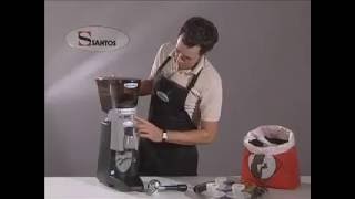 Santos Coffee Grinder 55BFA Demo CF601 [upl. by Wenda]