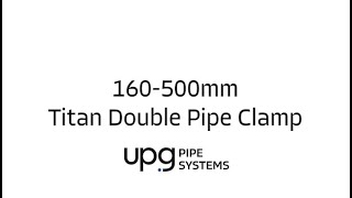 160500mm Titan Double Pipe Clamp [upl. by Naimed]