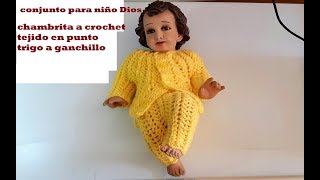 VESTIDO ROPON NIÑO DIOS PASO A PASO quotTEJIDO A CROCHETquot [upl. by Afra]