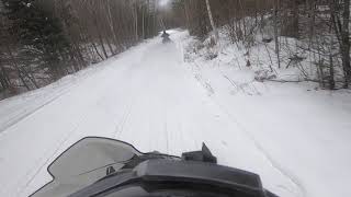 Snowmobiling West of Minocqua Wi Jan 2021 [upl. by Huttan]