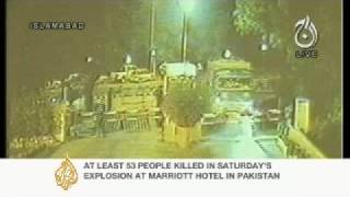 Video emerges of Marriott bombing  21 Sept 08 [upl. by Euqinamod]