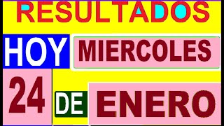 Ultimos RESULTADOS SORTEOS DE LOTERIAS Y CHANCES DE HOY MIERCOLES 24 DE ENERO 2024 ACTUALIZACION [upl. by Analra]