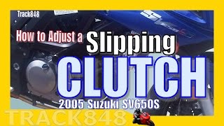 Suzuki SV650 amp VStrom Clutch Slipping VideoPart 2 How to Adjust Clutch [upl. by Nahama]