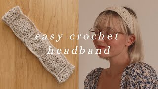 Sunburst Granny Square Crochet Headband DIY  No talking Relaxing Tutorial [upl. by Raynold]