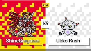 Digimon TCG Shinegreymon vs Ukkomon Rush BT15 Match [upl. by La]