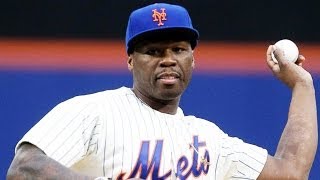 50 Cent amp The Top 5 Worst Celebrity First Pitches Ever [upl. by Nikaniki]