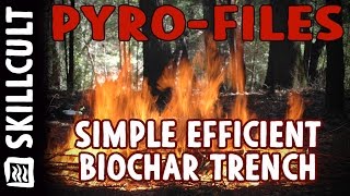 Simple Biochar Trench Method Like a Cone Kiln for Long Wood [upl. by Macy153]