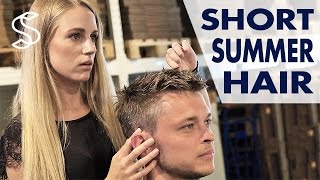 Mens short hairstyle  Professional haircutting  How to style mens hair [upl. by Somerville]