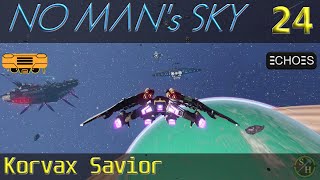 No Mans Sky Survival S3 – EP24 Korvax Savior and Defeating Dreadnought Freighter [upl. by Nitsej]