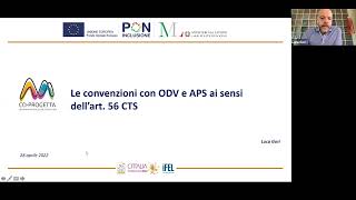 28042022  Le convenzioni con APS e ODV [upl. by Airet109]