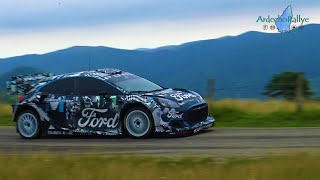 DAY 1 TESTS MSPORT FORD PUMA HYBRID WRC 2022  FULL ATTACK  FOURMAUXJAMOUL  By ArdechoRallye [upl. by Nurav]