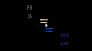 FRONTEND vs BACKEND trending coding frontenddevelopment backendshortsvideo shortviral [upl. by Shulamith373]