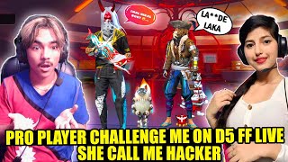 D5 FF CALL ME HACKER ON LIVE😱 2 HATERS CHALLENGE ME GARENA FREE FIRE [upl. by Hardman]