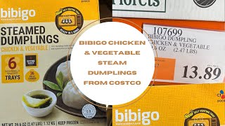 Bibigo Instant Steamed Chicken and Vegetable Dumplings from Costco [upl. by Annayt]