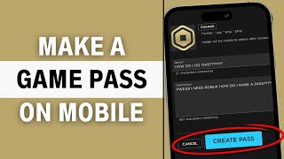 How To Make A Gamepass In Roblox Mobile Updated  Full Guide [upl. by Ausoj]