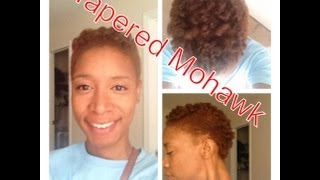 TWA Hair Styles  Tapered Mohawk with Perm Rods [upl. by Sisxela]