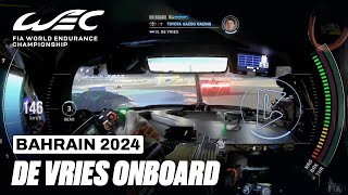 De Vries On A Mission To Win The World Title 🇳🇱 I 2024 Bapco Energies 8 Hours of Bahrain I FIA WEC [upl. by Dahs]