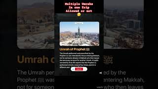 Multiple Umrah In One Trip Allowed or Not shortsfeed shortsviral shorts umrah2024 [upl. by Jacquette]