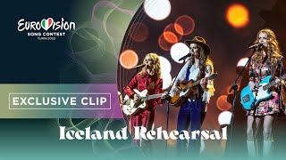 Systur  Með Hækkandi Sól  Exclusive Rehearsal Clip  Iceland 🇮🇸  Eurovision 2022 [upl. by Atteynot]