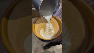 rosetta trending tutorial tulip coffeelover coffeart comment like viralvideo shorts [upl. by Aicarg]