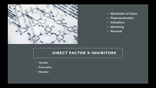 Apixaban Rivaroxaban EdoxabanDirect Factor X Inhibitor Drugs [upl. by Zins16]