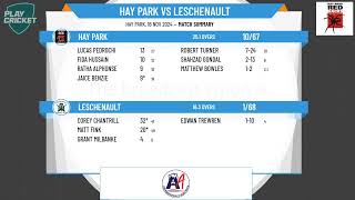 Hay Park v Leschenault 1st Grade Men [upl. by Essila142]