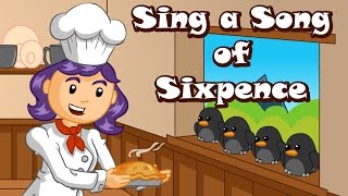 Sing a Song of Six Pence  Nursery Rhymes  Popular Nursery Rhymes by BabyMoo [upl. by Benge]