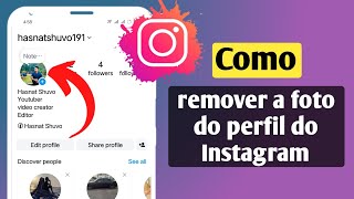 Como remover a foto do perfil do Instagram [upl. by Norword]