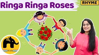 Ringa Ringa Roses with Lyrics  Nursery Rhymes amp Kids songs for Children [upl. by Smaj279]