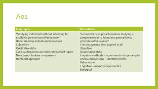 Idiographic and nomothetic approaches flipped learning [upl. by Anilag367]