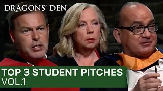 Top 3 Pitches From Students  Vol1  COMPILATION  Dragons Den [upl. by Haridan]