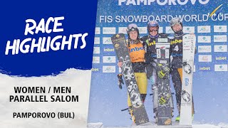 Ledecka and Bagozza share top honours in Pamporovo  FIS Snowboard World Cup 2324 [upl. by Rambow]