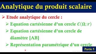 Etude analytique dun cercle  1BAC  part1 [upl. by Asit380]