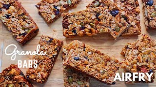 AIR FRYER RECIPE  AIR FRY HEALTHY GRANOLA BARS  SUGARFREE GRANOLA BARS  AIFRYER RECIPES  SNACKS [upl. by Ansel516]