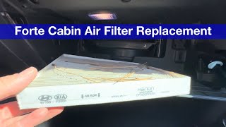 2019  2023 Kia Forte how to cabin air filter  locate replace [upl. by Groh718]