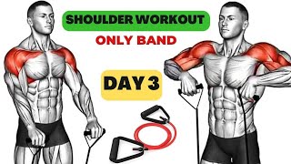 Resistance Band Workout for Wider Shoulder  Shoulder Workout Only Band [upl. by Annai]