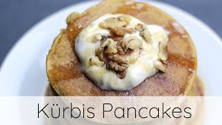 Kürbis Pancakes 🎃  Rezept HCLF amp vegan [upl. by Atnom]