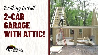 Building a Garage with Attic Space [upl. by Neerod]