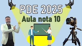 PDE Aula nota 10 professores [upl. by Giovanni]