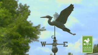 Good Directions 9606V1 Blue Heron Weathervane  Blue Verde Copper [upl. by Notse139]