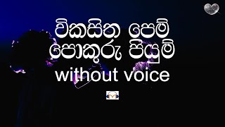 Vikasitha Pem Karaoke without voice විකසිත පෙම්  Sinhala Music Tracks [upl. by Nolubez]